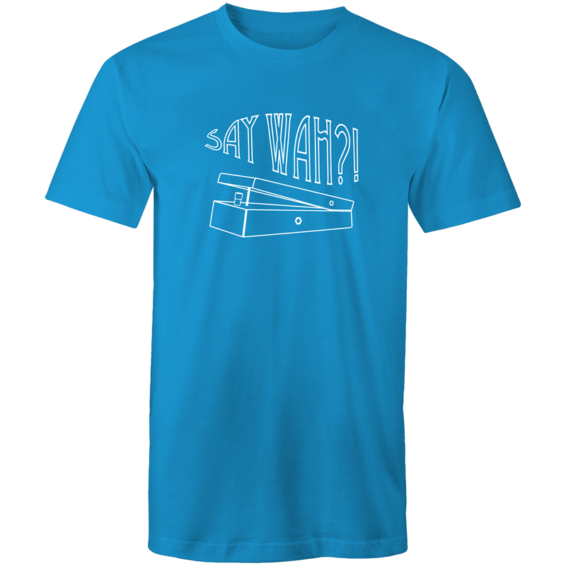 Say Wah - Mens T-Shirt Arctic Blue Mens T-shirt Funny Mens Music