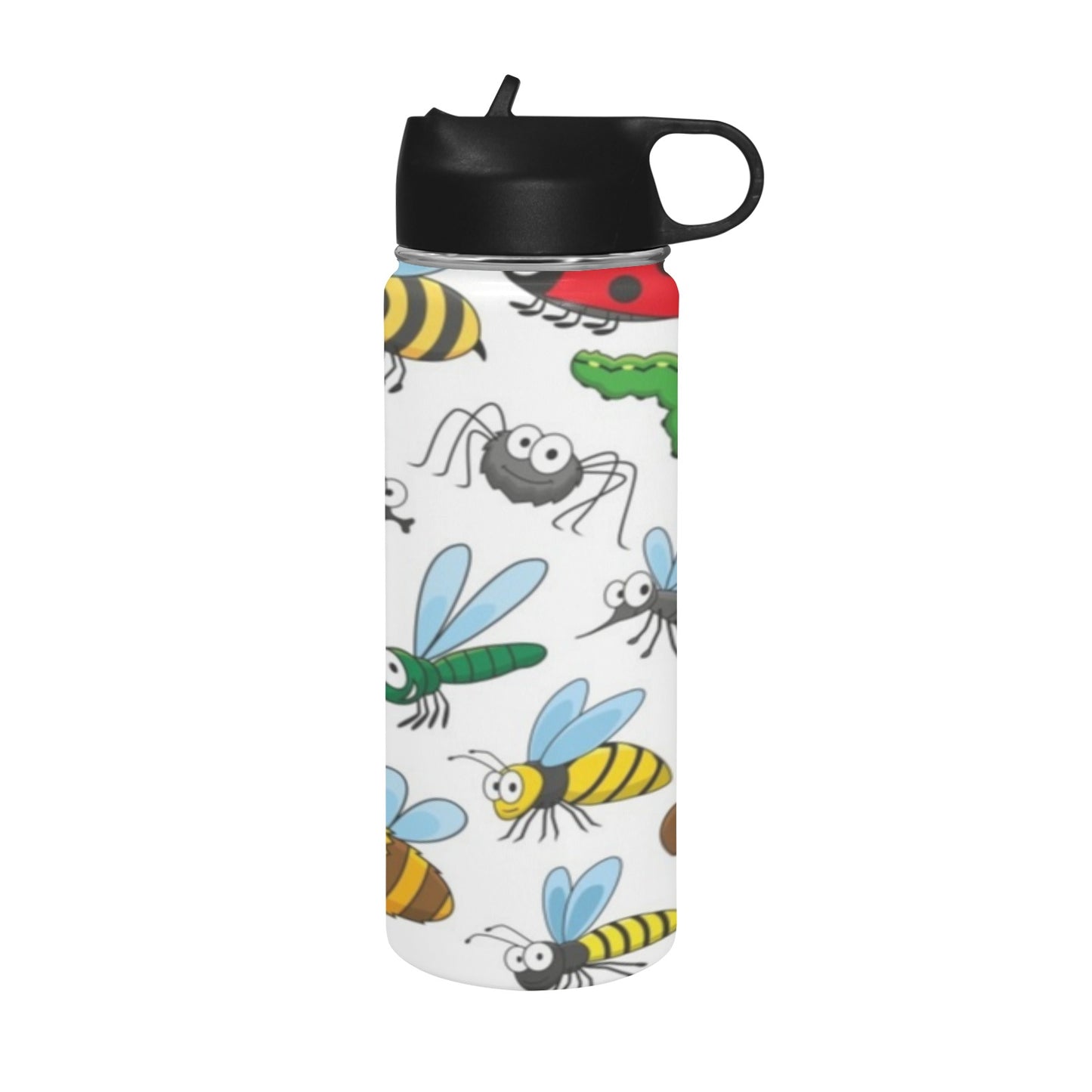 Little Creatures - Insulated Water Bottle with Straw Lid (18 oz) Insulated Water Bottle with Straw Lid