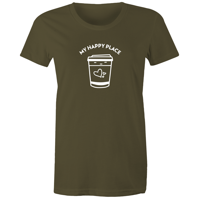My Happy Place - Women's T-shirt Army Womens T-shirt Coffee Womens