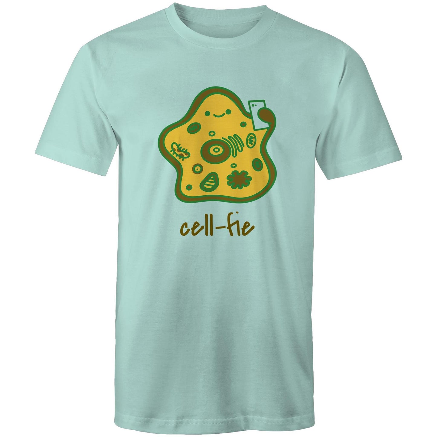 Cell-fie - Mens T-Shirt Aqua Mens T-shirt Science