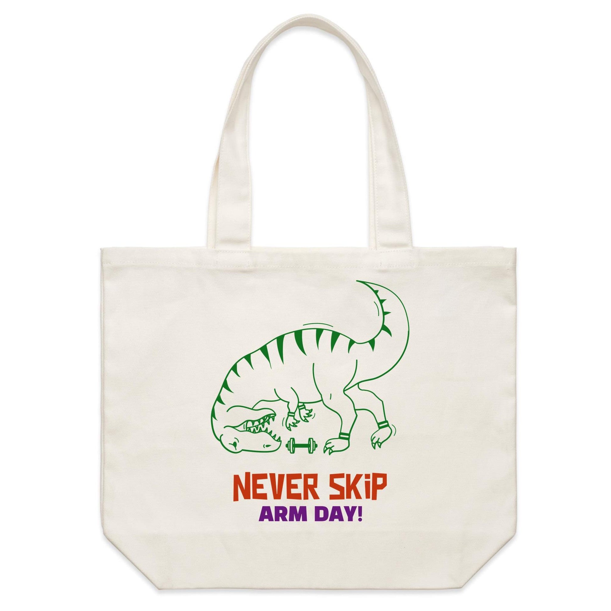 Never Skip Arm Day - Shoulder Canvas Tote Bag Default Title Shoulder Tote Bag