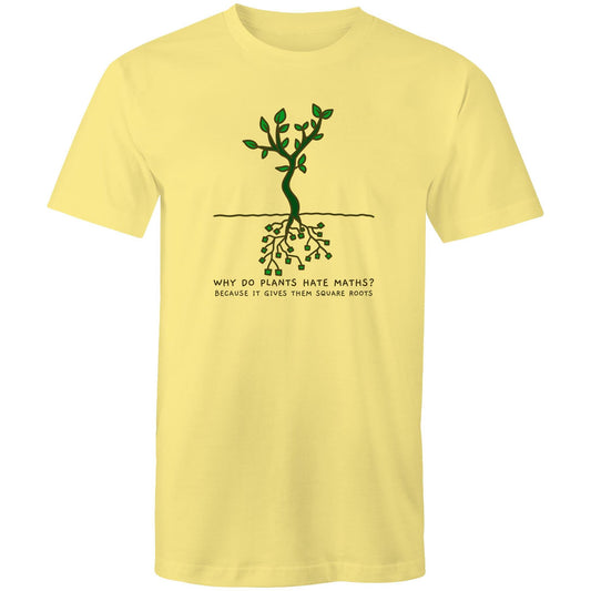 Square Roots - Mens T-Shirt Lemon Mens T-shirt Maths Plants Science