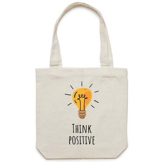 Think Positive - Canvas Tote Bag Default Title Tote Bag Motivation