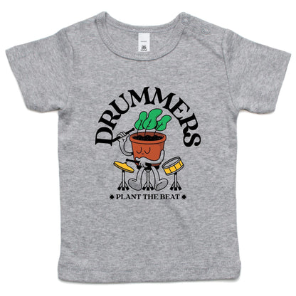 Drummers - Baby T-shirt Grey Marle Baby T-shirt Music Plants