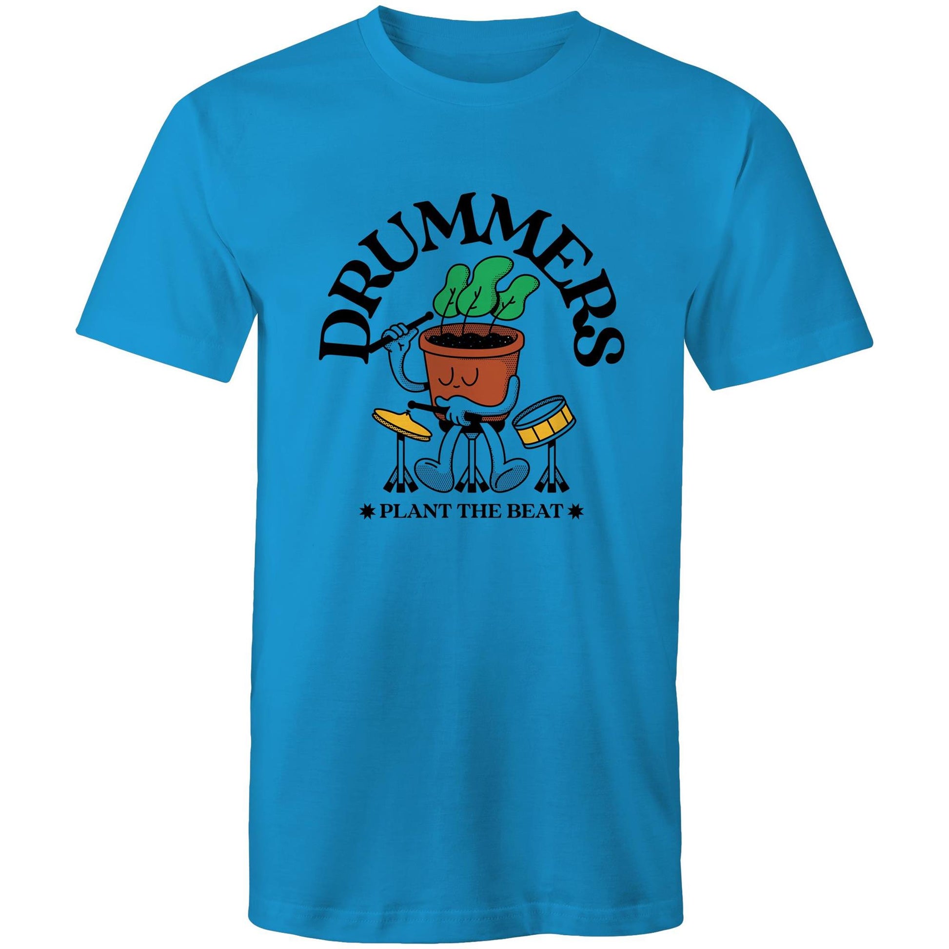 Drummers - Mens T-Shirt Arctic Blue Mens T-shirt Music Plants