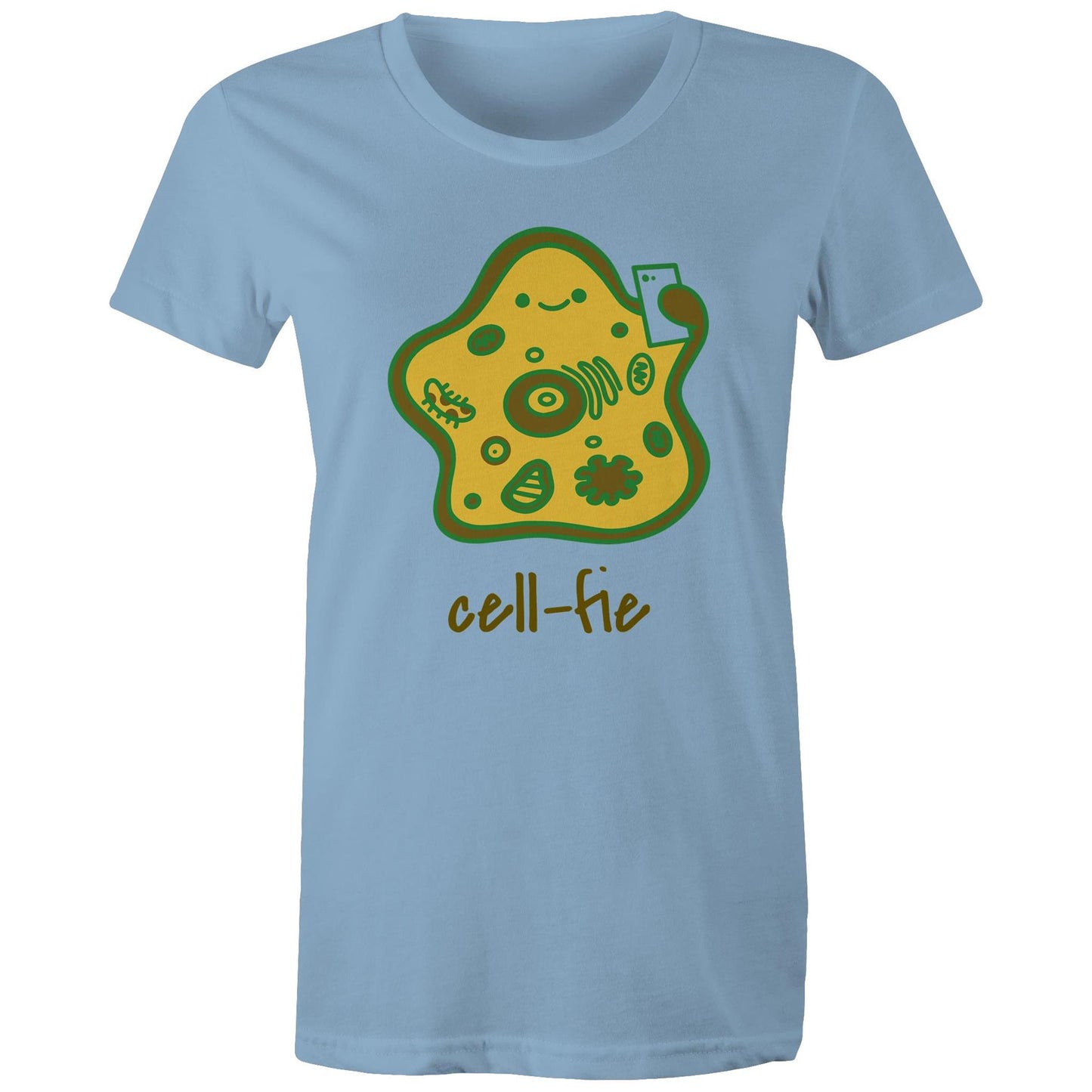Cell-fie - Womens T-shirt Carolina Blue Womens T-shirt Science