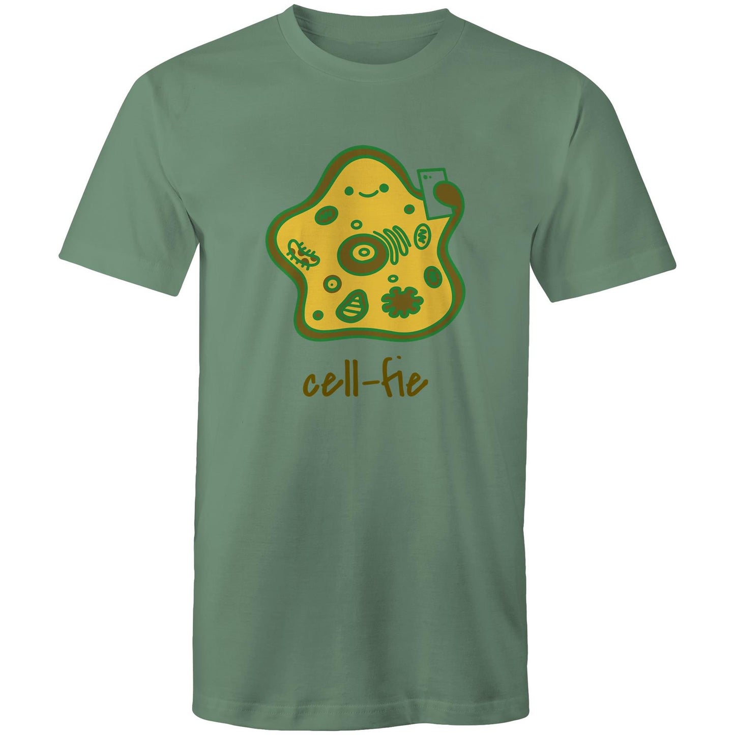 Cell-fie - Mens T-Shirt Sage Mens T-shirt Science