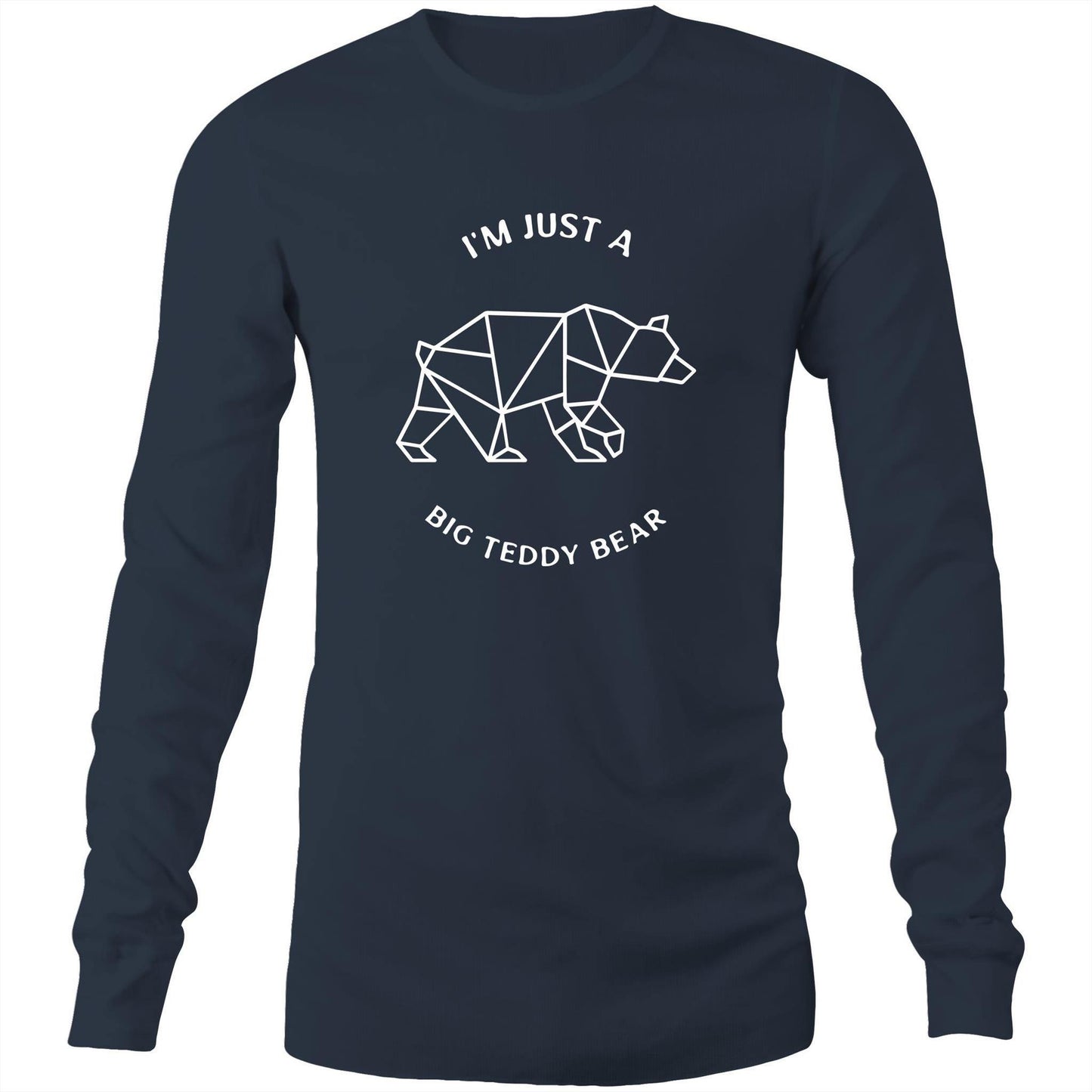 Teddy Bear - Long Sleeve T-Shirt Navy Unisex Long Sleeve T-shirt animal Mens Womens