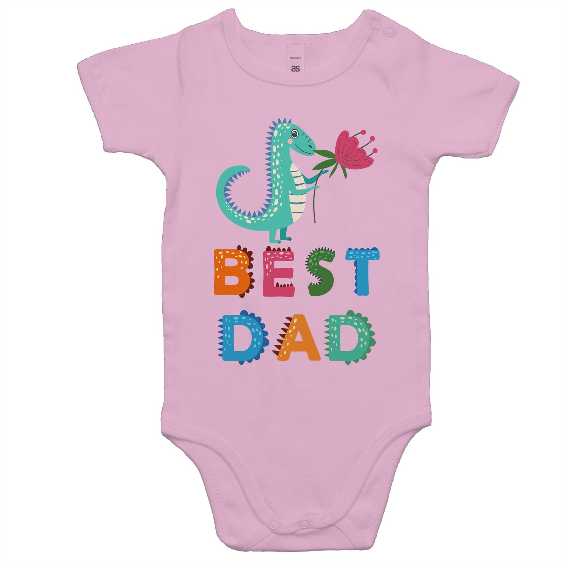 Best Dad - Baby Bodysuit Pink Baby Bodysuit Dad