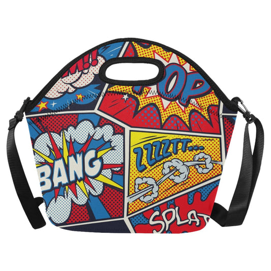 Comic Book - Neoprene Lunch Bag/Large Neoprene Lunch Bag/Large comic Printed Offshore