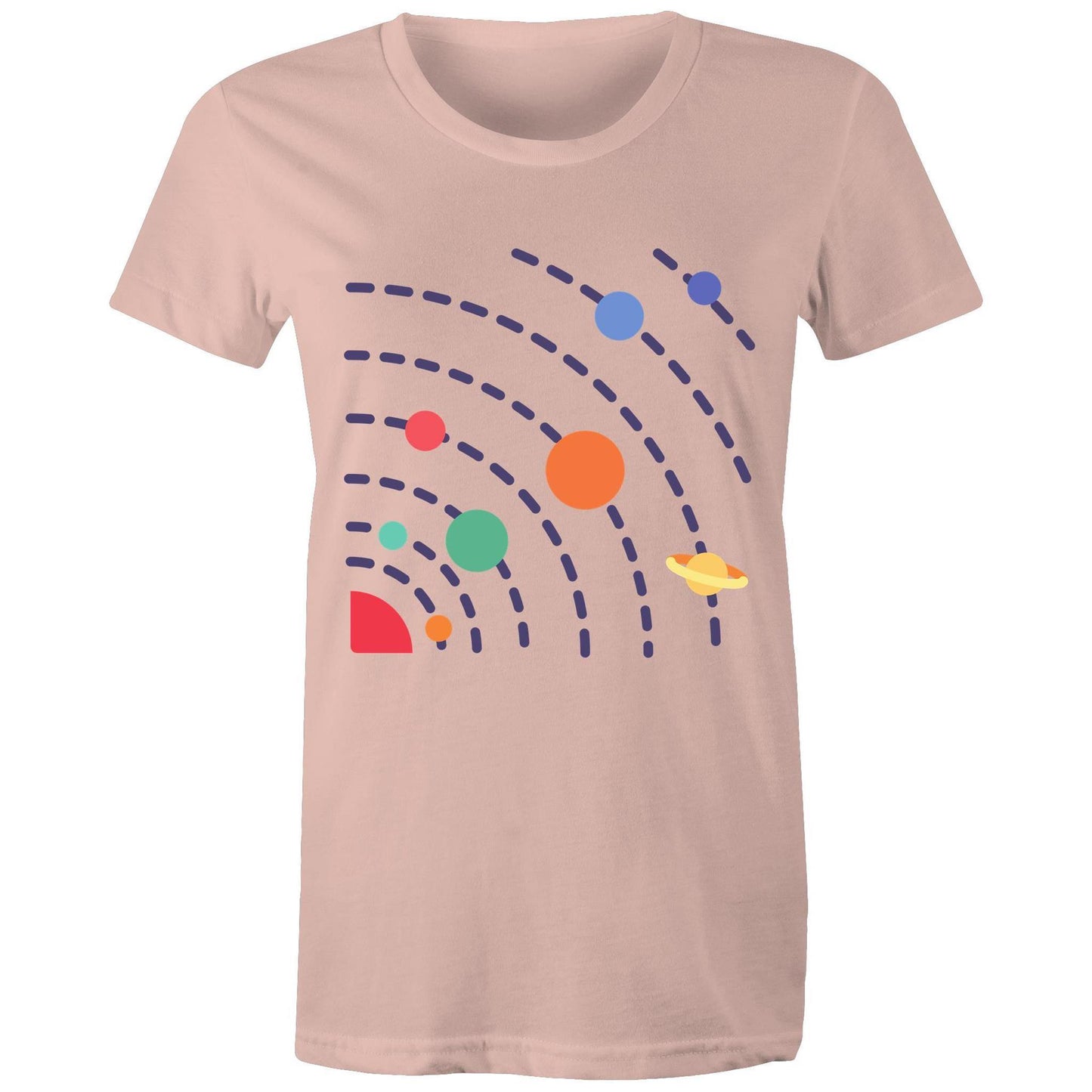 Solar System - Women's T-shirt Pale Pink Womens T-shirt Science Space Womens