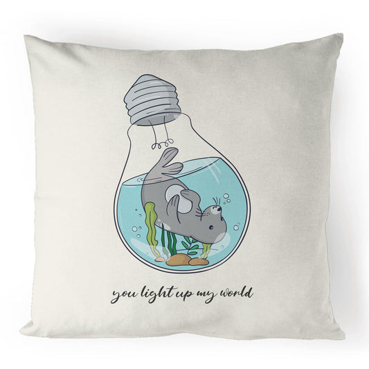 You Light Up My World - 100% Linen Cushion Cover Default Title Linen Cushion Cover animal