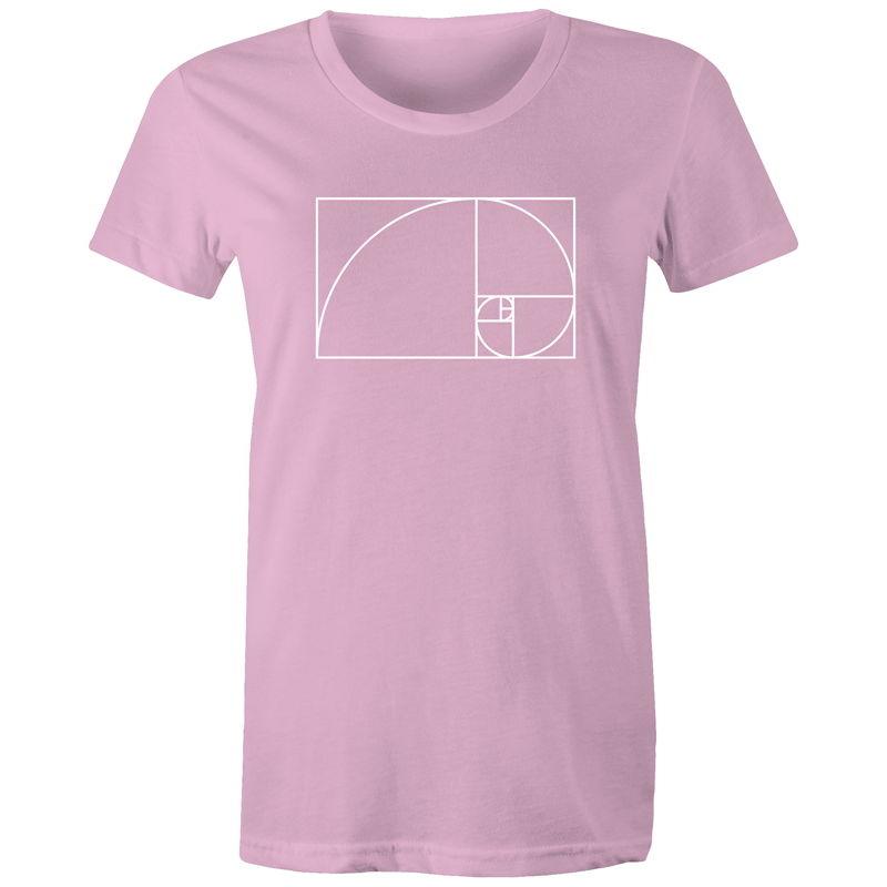 Fibonacci - Women's T-shirt Pink Womens T-shirt Maths Science Womens