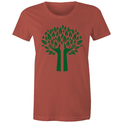 Green Tree - Women's Maple Tee Coral Womens T-shirt Environment Plants Womens