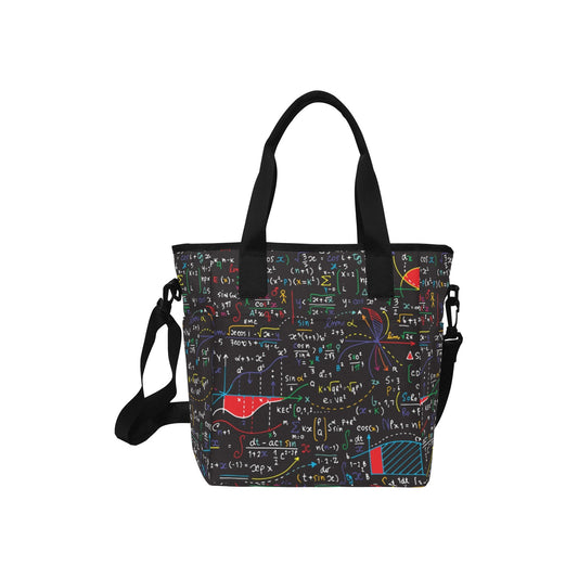 Colourful Maths Formulas - Tote Bag with Shoulder Strap Nylon Tote Bag