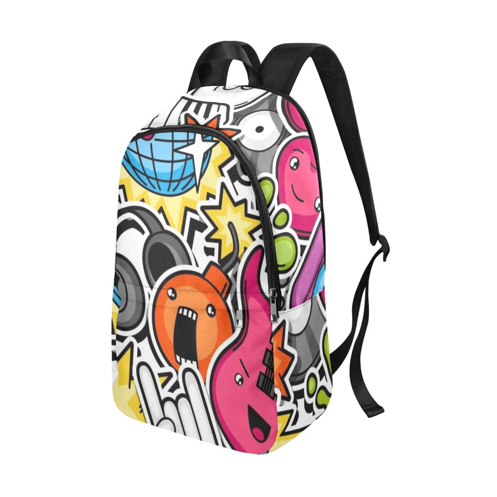 Sticker Music - Fabric Backpack for Adult Adult Casual Backpack Printed Offshore