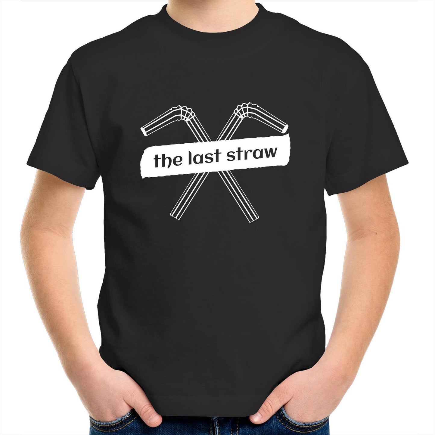 The Last Straw - Kids Youth Crew T-Shirt Black Kids Youth T-shirt Environment