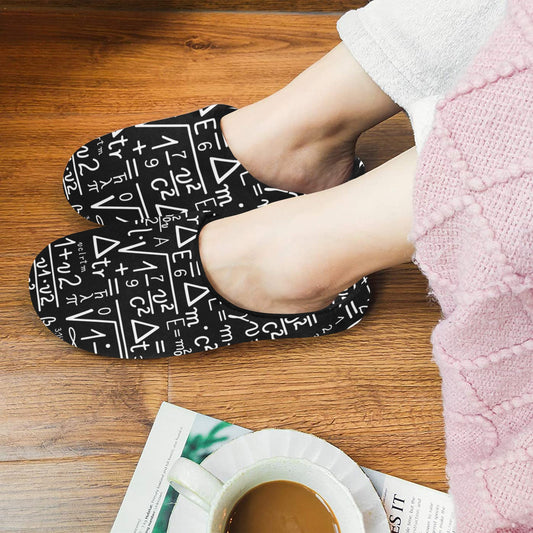 Mathematics - Women's Non-Slip Cotton Slippers Women's Non-Slip Cotton Slippers Maths Printed Offshore Science