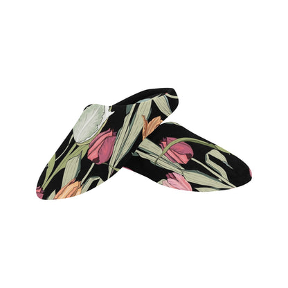 Tulips - Women's Non-Slip Cotton Slippers Women's Non-Slip Cotton Slippers Plants Printed Offshore