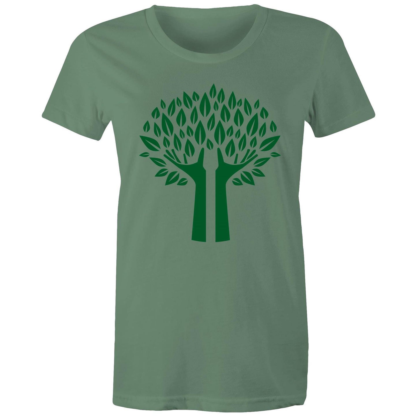 Green Tree - Women's Maple Tee Sage Womens T-shirt Environment Plants Womens