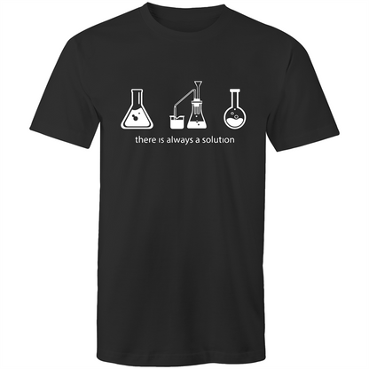 There Is Always A Solution - Mens T-Shirt Black Mens T-shirt Funny Mens Science