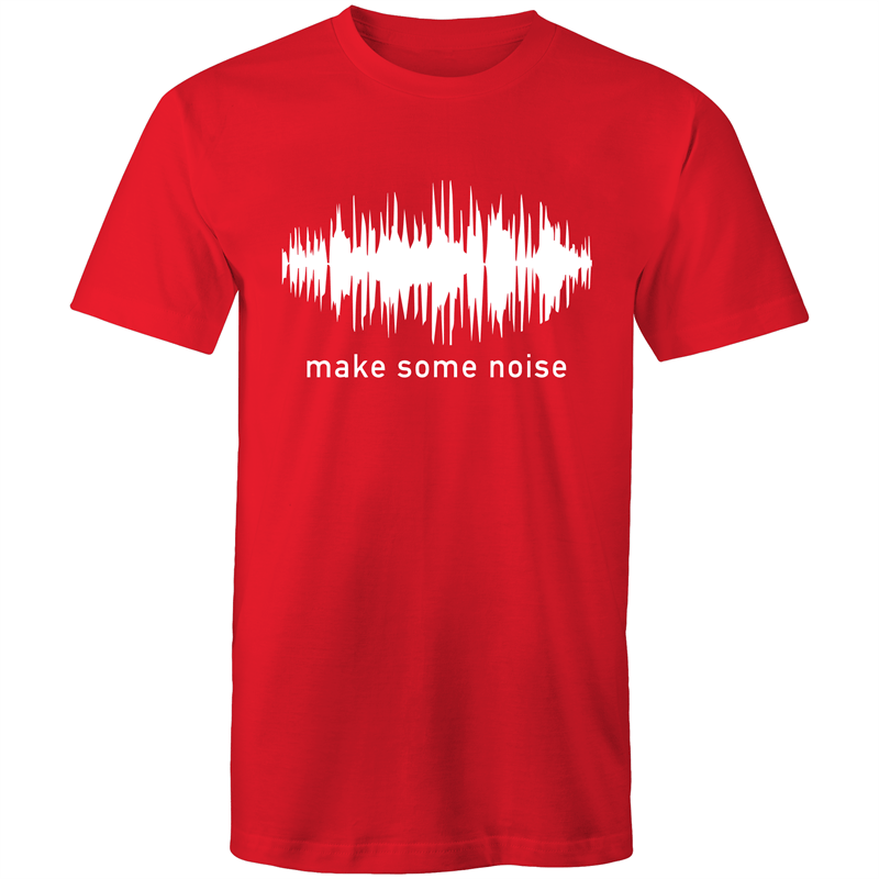 Make Some Noise - Mens T-Shirt Red Mens T-shirt Mens Music Science
