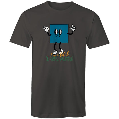 I'm A Total Square - Mens T-Shirt Charcoal Mens T-shirt Funny Science