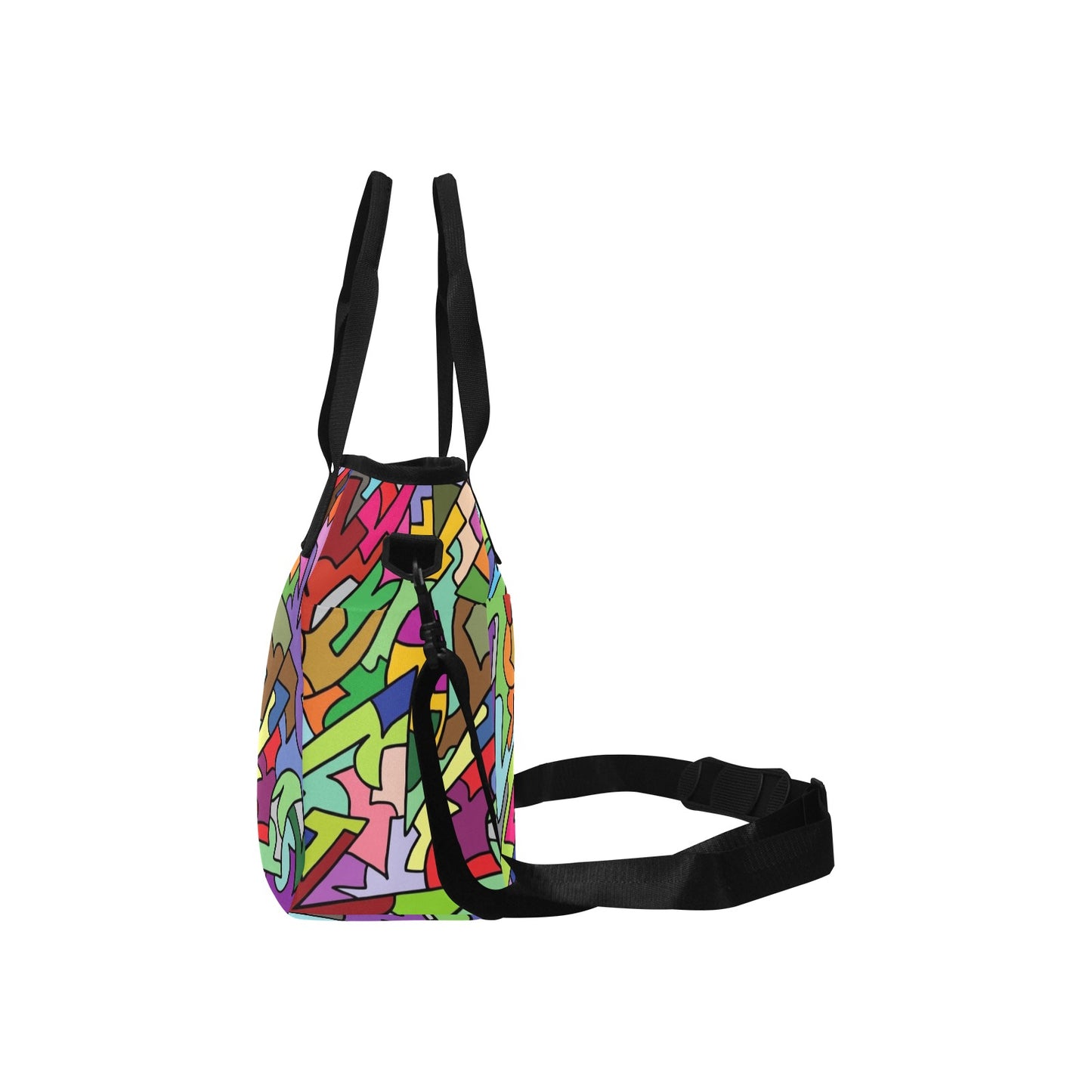 Bright Abstract - Tote Bag with Shoulder Strap Nylon Tote Bag