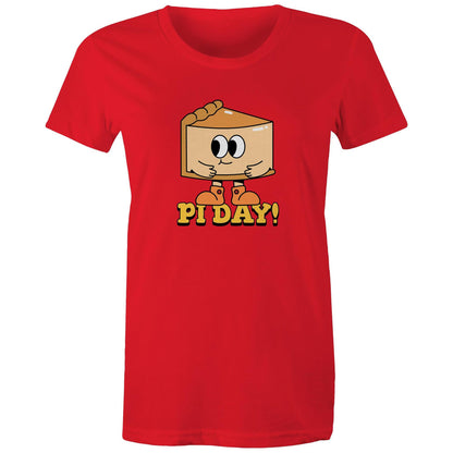 Pi Day - Womens T-shirt Red Womens T-shirt Maths Science
