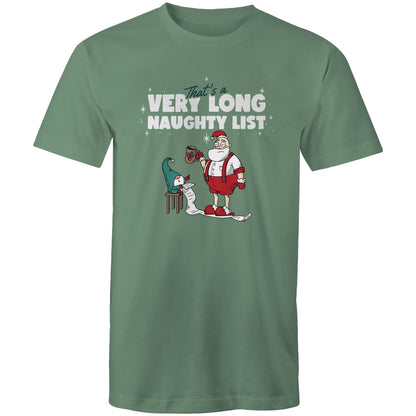 Santa's Naughty List - Mens T-Shirt Sage Christmas Mens T-shirt Merry Christmas