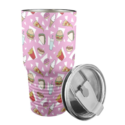 Fast Food - 30oz Insulated Stainless Steel Mobile Tumbler 30oz Insulated Stainless Steel Mobile Tumbler Food Printed Offshore