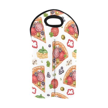 Pizza - 2-Bottle Neoprene Wine Bag 2 Bottle Wine Bag Printed Offshore