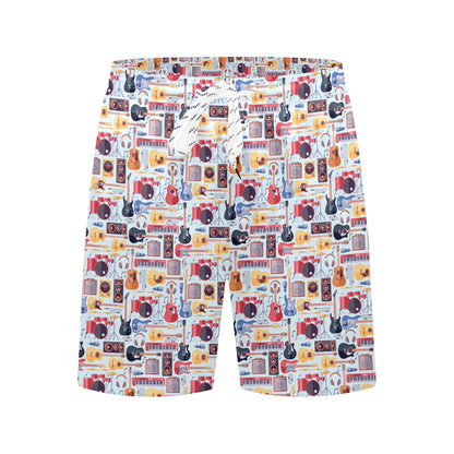 Music Instruments - Men's Mid-Length Beach Shorts Men's Mid-Length Beach Shorts Music