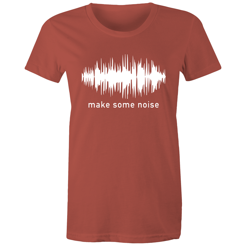 Make Some Noise - Women's T-shirt Coral Womens T-shirt Music Womens