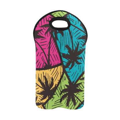 Palm Trees - 2-Bottle Neoprene Wine Bag 2 Bottle Wine Bag Printed Offshore