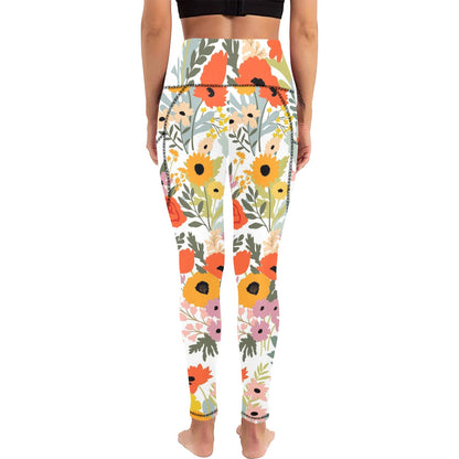 Fun Floral - Women's Leggings with Pockets Women's Leggings with Pockets S - 2XL Plants