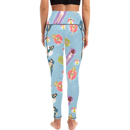 Beach Float - Women's Leggings with Pockets Women's Leggings with Pockets S - 2XL Printed Offshore Summer