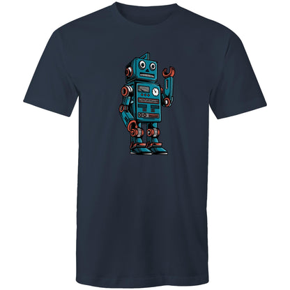 Robot - Mens T-Shirt Navy Mens T-shirt Sci Fi