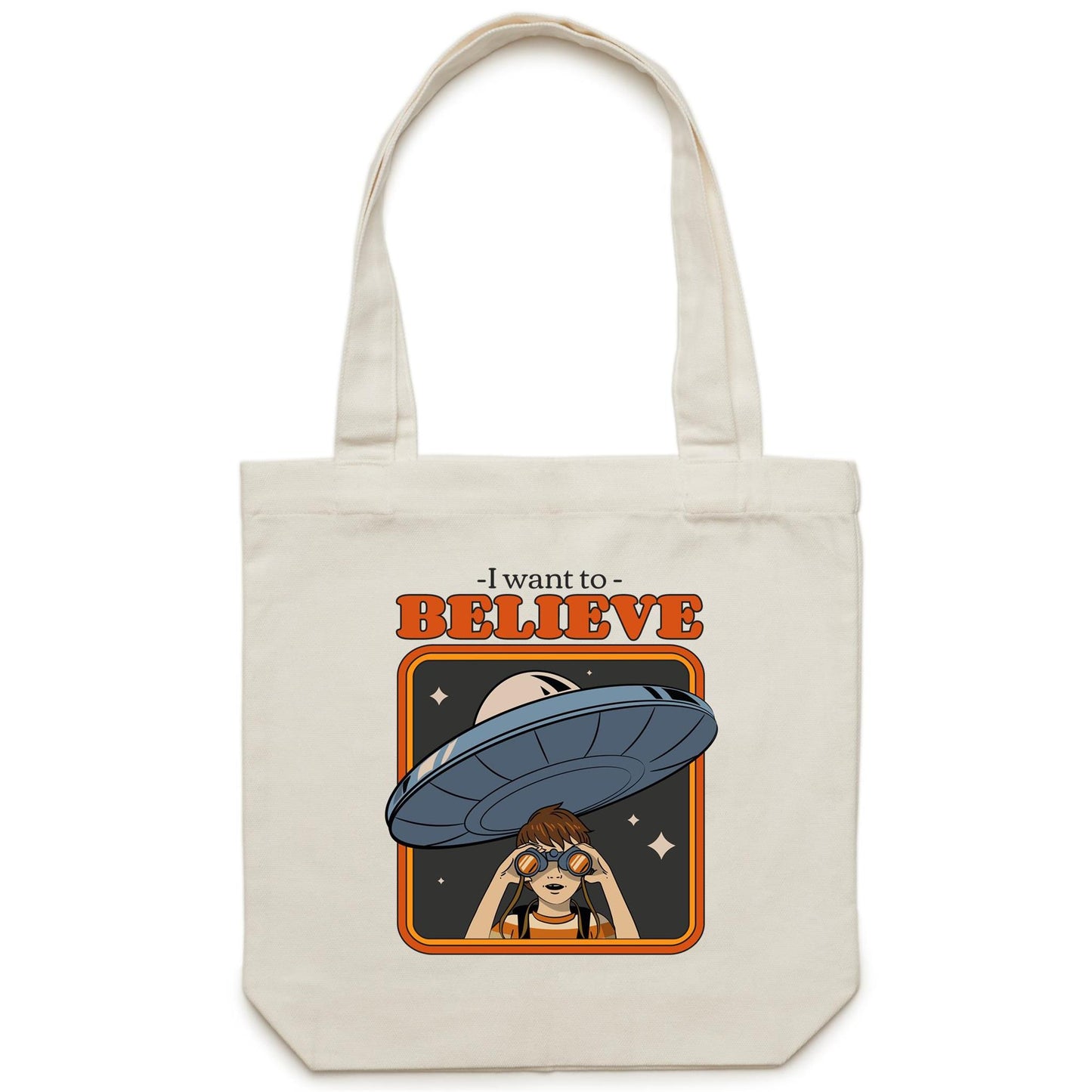 I Want To Believe - Canvas Tote Bag Default Title Tote Bag Sci Fi