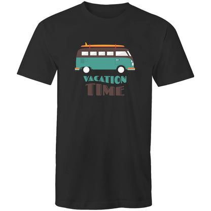 Vacation Time - Mens T-Shirt Black Mens T-shirt Mens Retro Summer