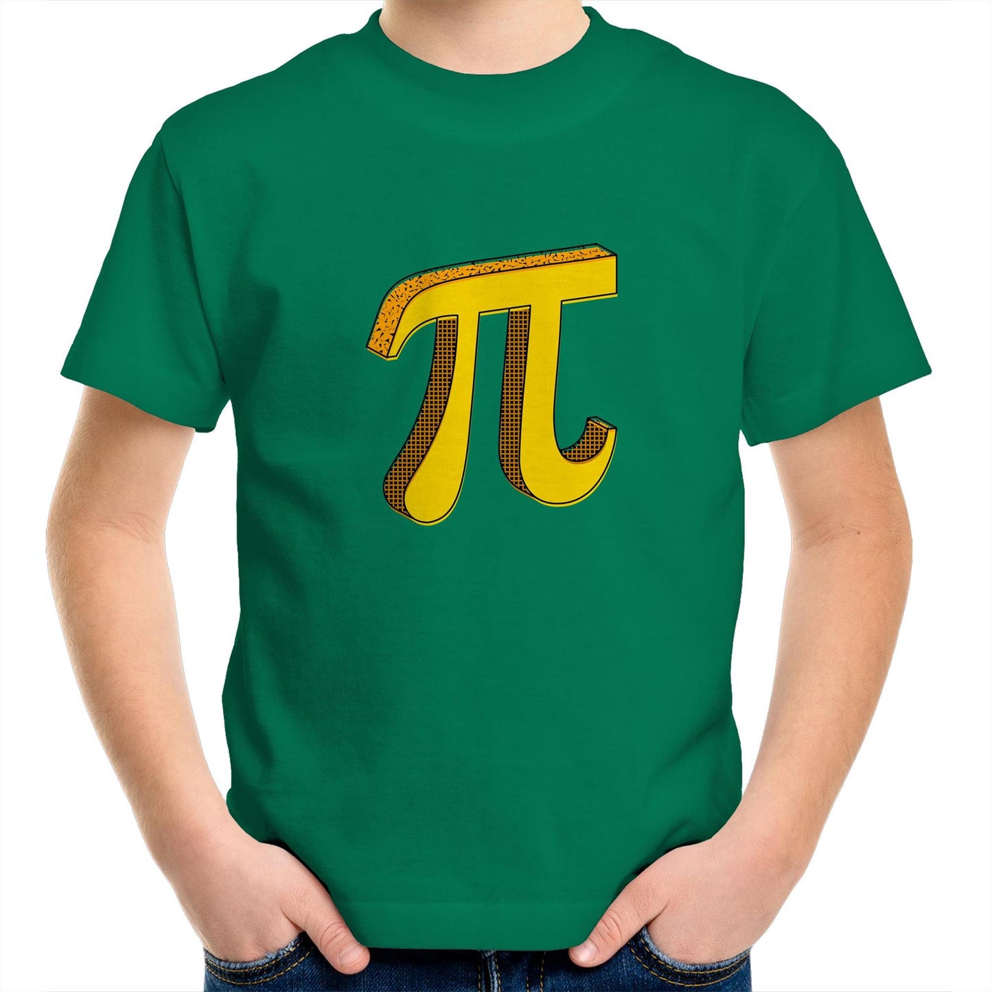 Pi - Kids Youth Crew T-Shirt Kelly Green Kids Youth T-shirt Maths Science