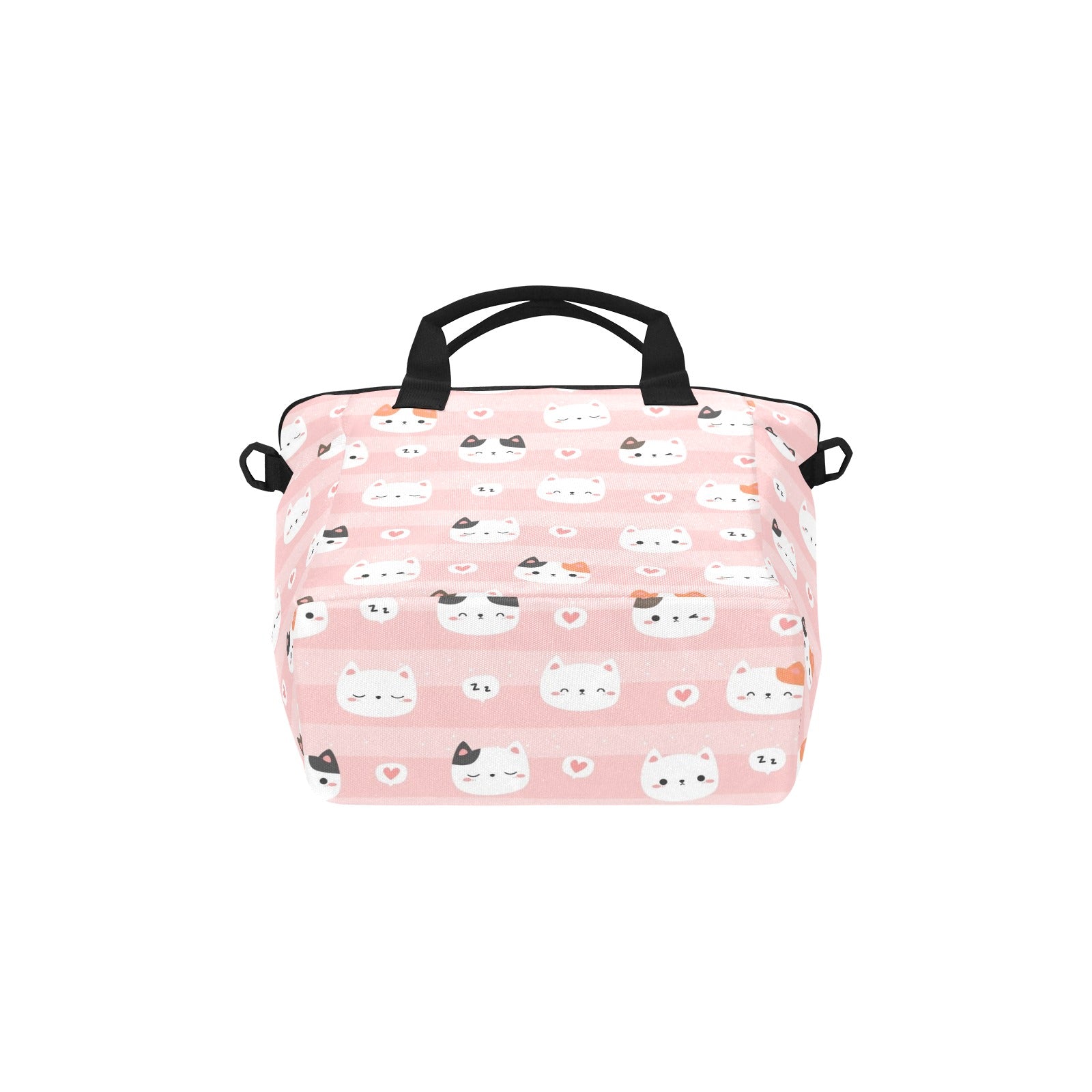 Pink Cats - Tote Bag with Shoulder Strap Nylon Tote Bag