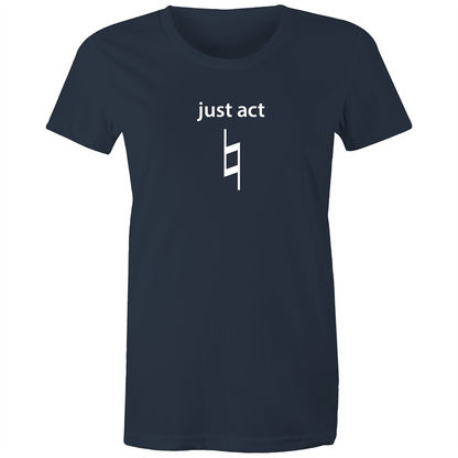 Just Act Natural - Women's T-shirt Navy Womens T-shirt Music Womens