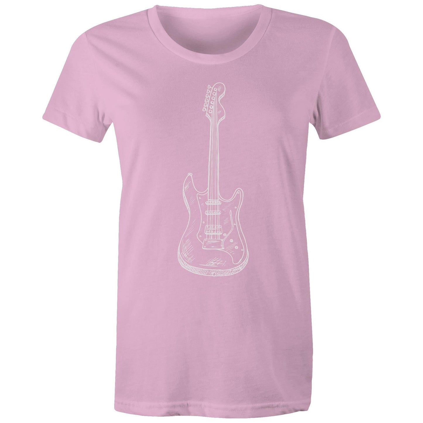 Guitar - Women's T-shirt Pink Womens T-shirt Music Womens