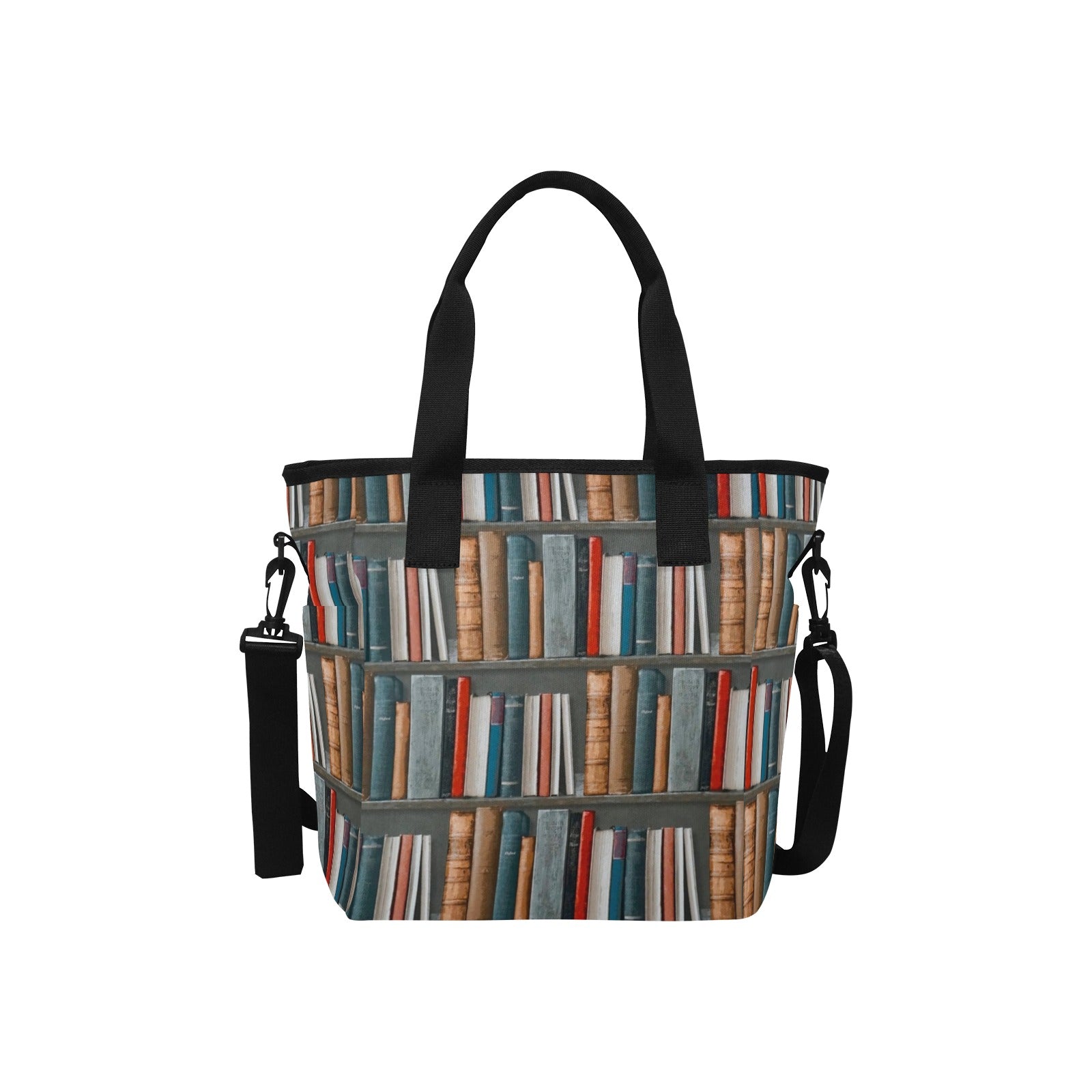 Books - Tote Bag with Shoulder Strap Nylon Tote Bag