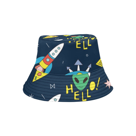 Alien Space - Bucket Hat for Men All Over Print Bucket Hat for Men Printed Offshore Sci Fi