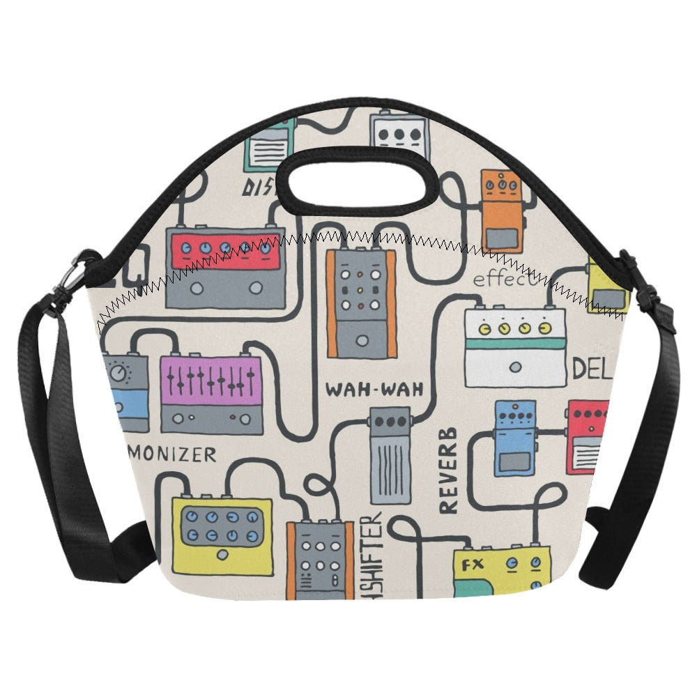 Guitar Pedals - Neoprene Lunch Bag/Large Neoprene Lunch Bag/Large Music Printed Offshore