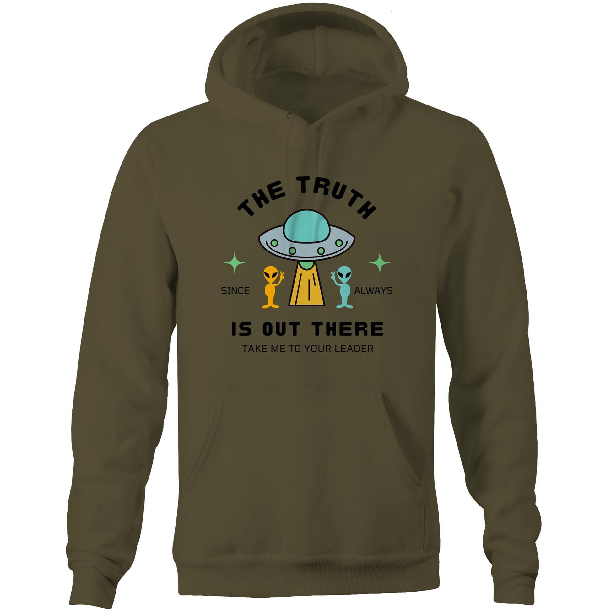 The Truth Is Out There - Pocket Hoodie Sweatshirt Army Hoodie Sci Fi