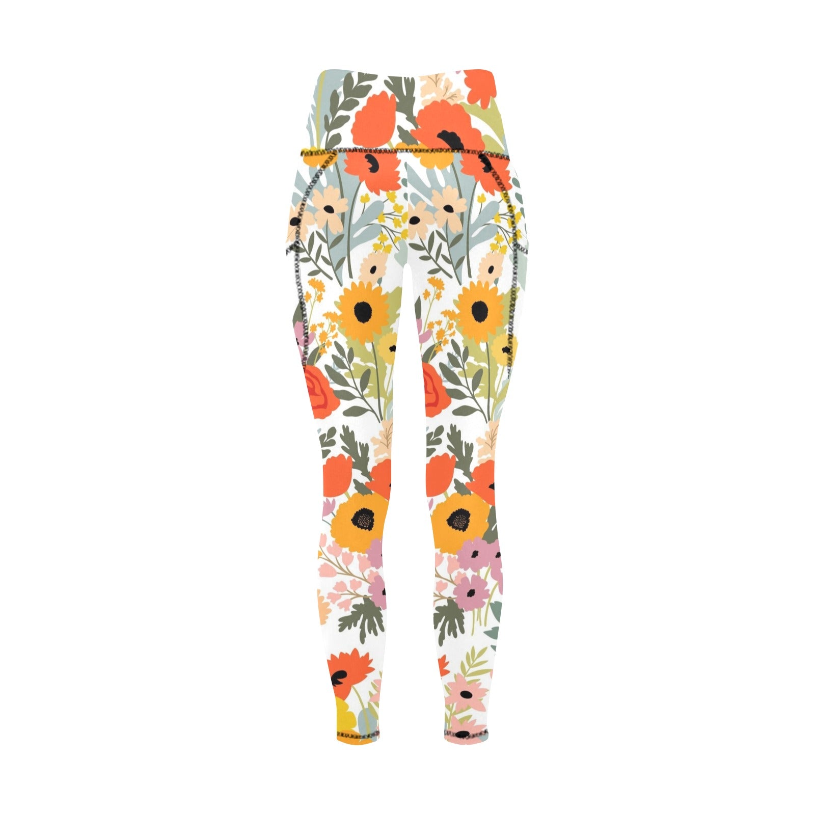 Fun Floral - Women's Leggings with Pockets Women's Leggings with Pockets S - 2XL Plants