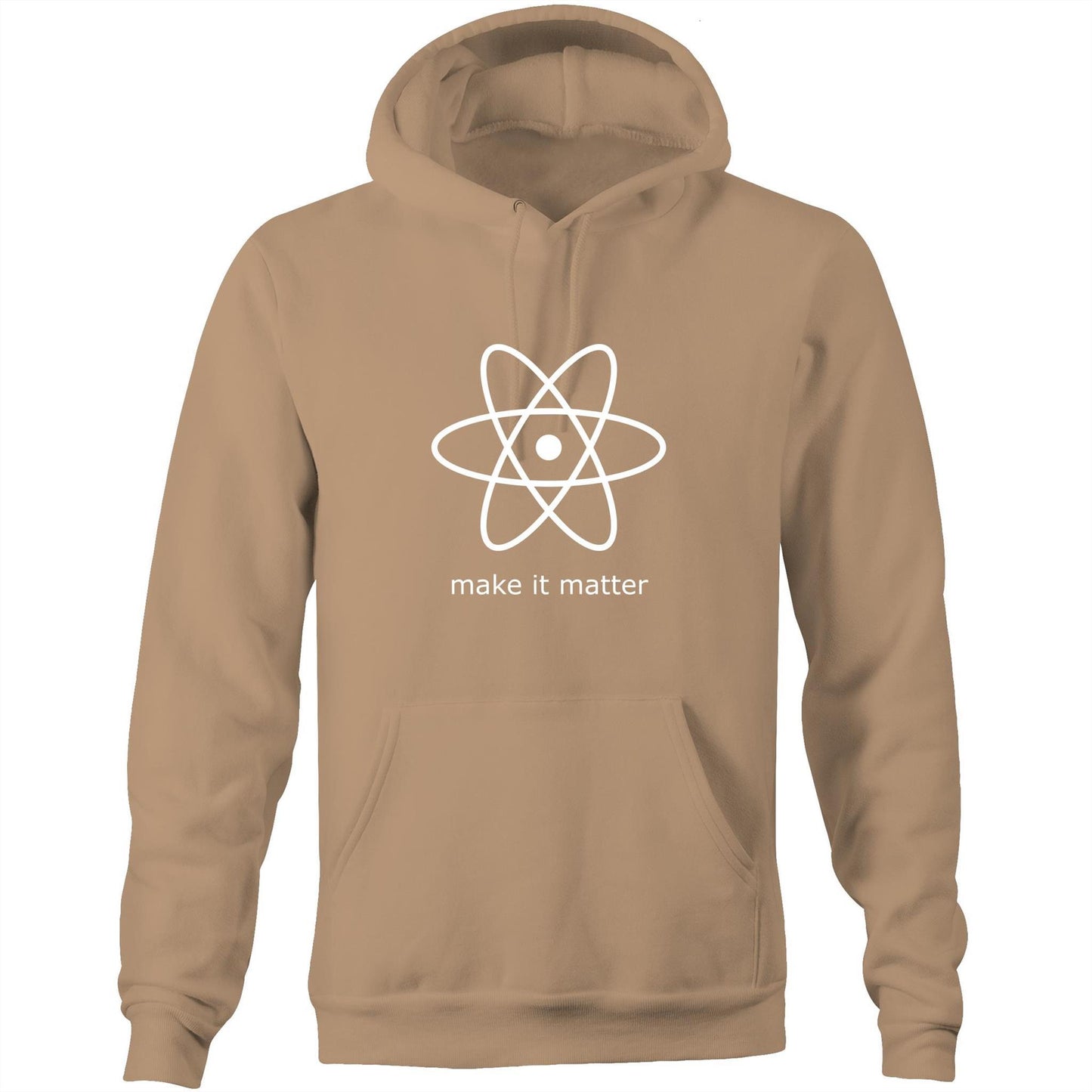 Make It Matter - Pocket Hoodie Sweatshirt Tan Hoodie Mens Science Womens